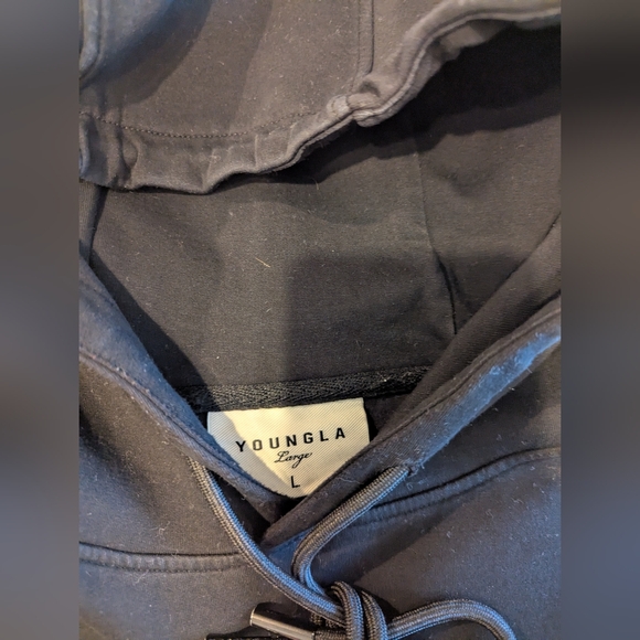 YoungLA Men's Black Hoodie sz.L - Picture 4 of 9